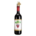 Old World Christmas Red Wine Bottle Glass Blown Ornament For. Fixed Price $26.99.