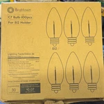 Brightown C7 E12 Christmas Light Bulbs 100-PACK Pure White Leds. Fixed Price $45.00.
