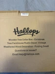 Hallops Wooden Tree Collar Box (christmas). Fixed Price $15.00.