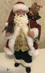 Santa Claus Figure Sack Delivering Gifts Christmas Merry Brite #368540 10.5" New. Fixed Price $35.99.