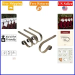 4 Pack Antique Brass Mantleclip Stocking Holders With Holly Embossed Design. Fixed Price $31.49.