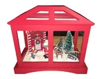 Christmas Noel Table Top Red Wooden House Santa Elf Reindeer Trees Item 10347. Fixed Price $20.00.