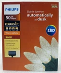 Philips 50CT Christmas Lights Solar Powered Faceted C6 String Warm White. Fixed Price $29.99.