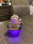 Spoontiques Forever Friends Lighted Color Changing Snowman Ornament A2. Fixed Price $17.49.