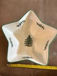 Spode Christmas Tree Star-shaped Serving Bowl 9" S3324-A2. Fixed Price $19.00.