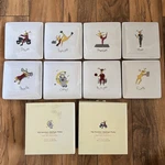 Pottery Barn Reindeer Square Appetizer Plates. Fixed Price $70.00.
