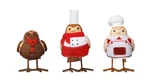 4.25" 3PK Christmas Featherly Friends Chef Smidgen Dash Gingerbread Wondershop. Fixed Price $11.25.
