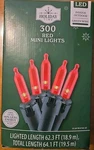 New ! 300-COUNT Led Mini Christmas String Lights, Red 62.3', By Holiday Time. Fixed Price $23.99.