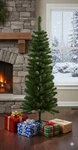 Tektrum 4-FT Artificial Christmas Fir Pencil Slim Tree For Small SPACE(1610A). Fixed Price $32.98.