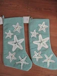 Nwt 20" Starfish Embellished Christmas Stocking Coastal, Nautical, Beach, Shell. Fixed Price $54.99.
