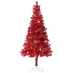 Wellwood 6 Ft Tinsel Christmas Tree With 24CT Assorted Ornament Set, Metal. Fixed Price $61.99.