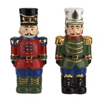 Spode Nutcracker Salt & Pepper Set 2-PIECE Festive Christmas Tree Table Cor. Fixed Price $28.00.