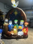 8FT Led-lit Christmas Inflatable Nativity Scene For Yard And Lawn. Fixed Price $61.00.