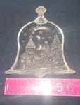 Celebrations Crystal Clear 7 Frosted Holiday Bell Christmas Plate/dish #312289. Fixed Price $19.95.