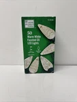 Home Accents Holiday 50 Led C6 Warm White Christmas Lights 16.33FT. Fixed Price $16.00.