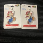 2- Super Mario World Hallmark Enamel Flat Metal Ornament (lot Of ). Fixed Price $8.00.