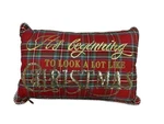Mackenzie Childs Beginning To Look Like Christmas Lumbar Pillow 14 X22 Plaid. Fixed Price $98.99.