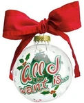 Santa Barbara Design Studio Lolita Holiday Moments Glass Ball Ornament. Fixed Price $14.99.