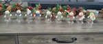Ganz Collectible 9-PIECE Glass Bell Snowmen Christmas Ornaments. Fixed Price $35.00.