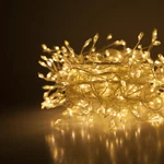 8' Fairy Garland Led Cluster Lights White Gold Blue Red Green Silver Decor. Fixed Price $56.99.