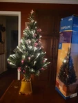 Christmas Fiber Optic Light Tree 32" 100 Tips Changes Colors - Tested To Work. Fixed Price $49.99.