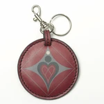 Enesco Jim Shore-alexys Round Leather Key Fob #4018145. Fixed Price $6.75.