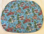 Christmas Winter Oval Placemat Table Decor Set Of 4 Cats Snow Dots Trees Gifts. Fixed Price $23.00.
