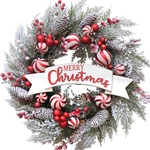 24" Christmas Wreath With Berries, Pine Cones & Frosted For Holiday Decor. Fixed Price $71.99.