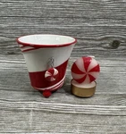 Yankee Candle Peppermint Christmas Holder & Small. Fixed Price $15.00.