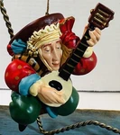 James Christensen "the Lute Player" Peal Bisque Christmas Ornament Greenwich Ws. Fixed Price $24.00.