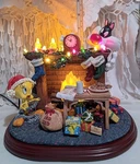 Vintage Tweety Christmas Hearth Light-up Figurine, The Danbury Mint Original Box. Fixed Price $79.95.