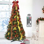 6FT/6.5FT Pre-lit Pull Up Christmas With Remote & 200 Led Lights Xmas Trees. Fixed Price $119.86.
