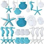 26 Pcs Beach Ocean Themed Christmas Ornaments Bulk Resin Starfish Seashell De.... Fixed Price $13.21.