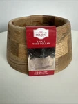 Natural Wood Polish Finish Mini Christmas Tree Collar, 9", By Holiday Time New. Fixed Price $23.00.