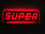 24V Led Interior Cabin Light Red Illuminating Super Laser Plate Neon Sign. Fixed Price $43.42.