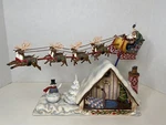 2005 Jim Shore Dreams Fly Christmas Santa Reindeer Heartwood Creek #4002400 Htf. Fixed Price $99.99.