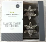 Threshold Snowflake Place Card Holders Metal Silver Set 4 Table Decor Christmas. Fixed Price $7.66.