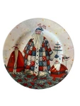 Debi Hron Holiday Home Christmas Santas Collection Dessert Serving Plates 2005. Fixed Price $8.99.