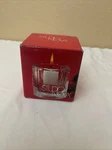 Nib Studio Nova Clear Glass Votive Etched Holiday Bells Candle Holder 3" X. Fixed Price $22.13.