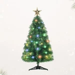 3FT Artificial Xmas Tree Pre-lit Green Led Lights Gold Star Topper Holiday Decor. Fixed Price $46.99.