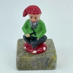 Connemara Marble Ireland Leprechaun Figurine Red Hat Anvil Decor Vintage 2.5IN. Fixed Price $24.99.