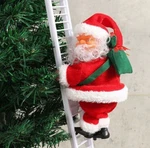 Animated Climbing Santa Claus Decoration Christmas Ornament With Ladder. Fixed Price $11.99.