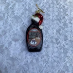 Kurt Adler 5 Inch Glass Hersheys Syrup Bottle With Santa Hat Christmas Ornament. Fixed Price $17.99.