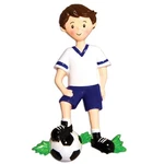 Sports Boy Soccer Player Personalized Christmas Tree Ornament. Fixed Price $18.25.