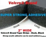 2" Wide Velcro Brand Super Strong Adhesive Tape Strip Hook Loop Black Yard. Fixed Price $14.95.