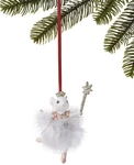Holiday Lane Ballet Mouse Ornament White Tinsel Skirt Christmas Tree Decor. Fixed Price $17.99.