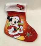 Disney Mickey Mouse Christmas Stocking With White Plush Cuff Ruz Nwt. Fixed Price $14.95.