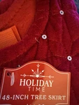 Holiday Time Red Velvet Sequins Christmas Tree Skirt 48 Inch Circle Round New. Fixed Price $14.24.