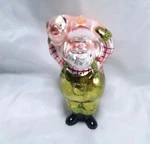 Cobane Glass Hand Blown Painted Christmas Ornament Farmer Santa With Pig. Fixed Price $10.99.