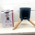Tree Nest Decorations Cosmopolitan Christmas Stand, Black Euc. Fixed Price $42.00.